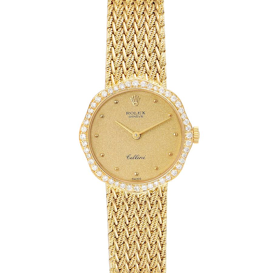 Rolex Cellini Classic 24mm Champagne Dial Yellow Gold Ladies Watch 4973 SwissWatchExpo