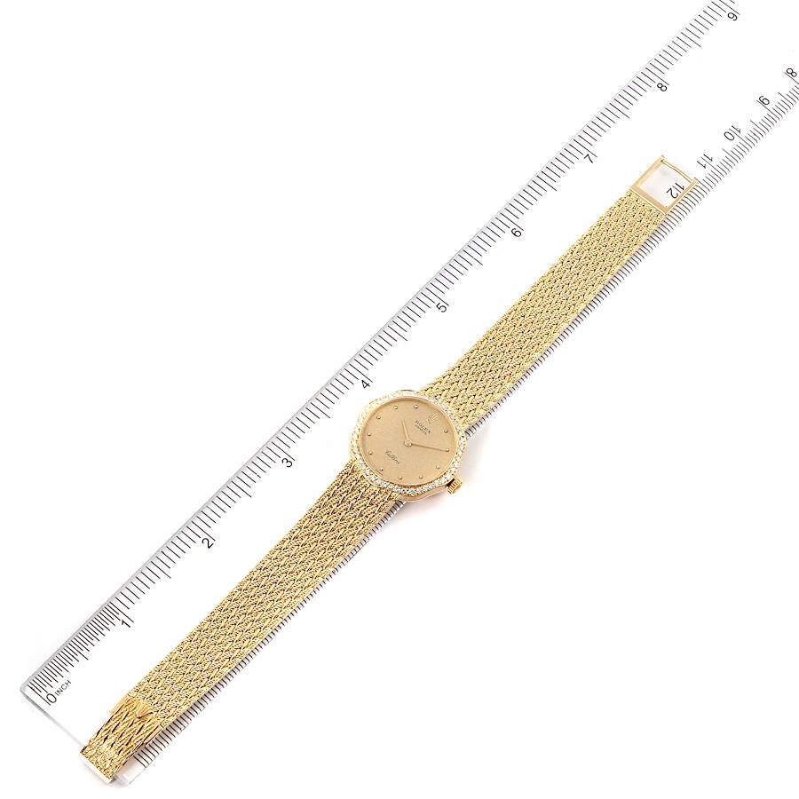Rolex Cellini Classic 24mm Champagne Dial Yellow Gold Ladies Watch 4973