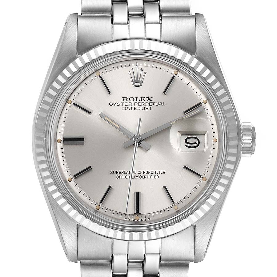 Rolex Datejust Steel White Gold Sigma Dial Vintage Mens Watch 1601 SwissWatchExpo