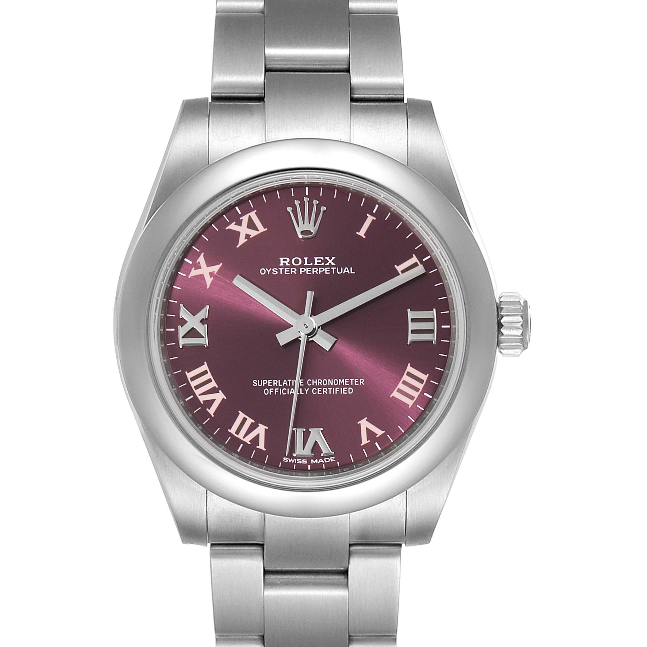 rolex oyster perpetual red grape 36mm