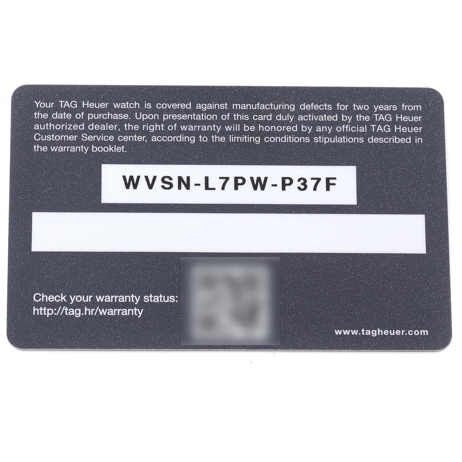 The image shows a warranty card for the Monaco model by Tag Heuer.