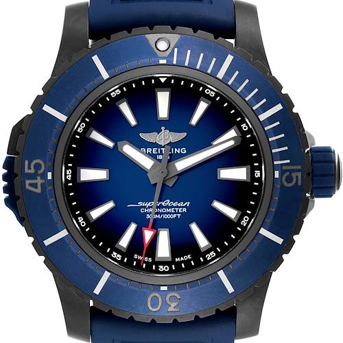 Photo of Breitling Superocean 48 Blue Dial Titanium Mens Watch V17369 Box Card