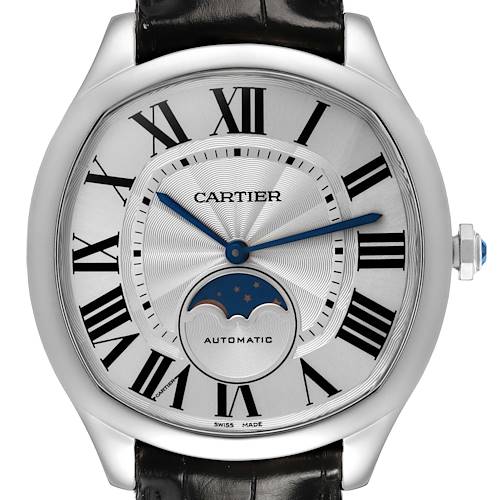 Photo of Cartier Drive Moonphase Steel Silver Dial Mens Watch WSNM0008