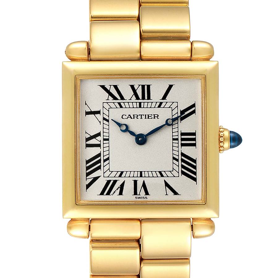 Cartier Tank Obus 18k Yellow Gold Ladies Watch 1630 SwissWatchExpo