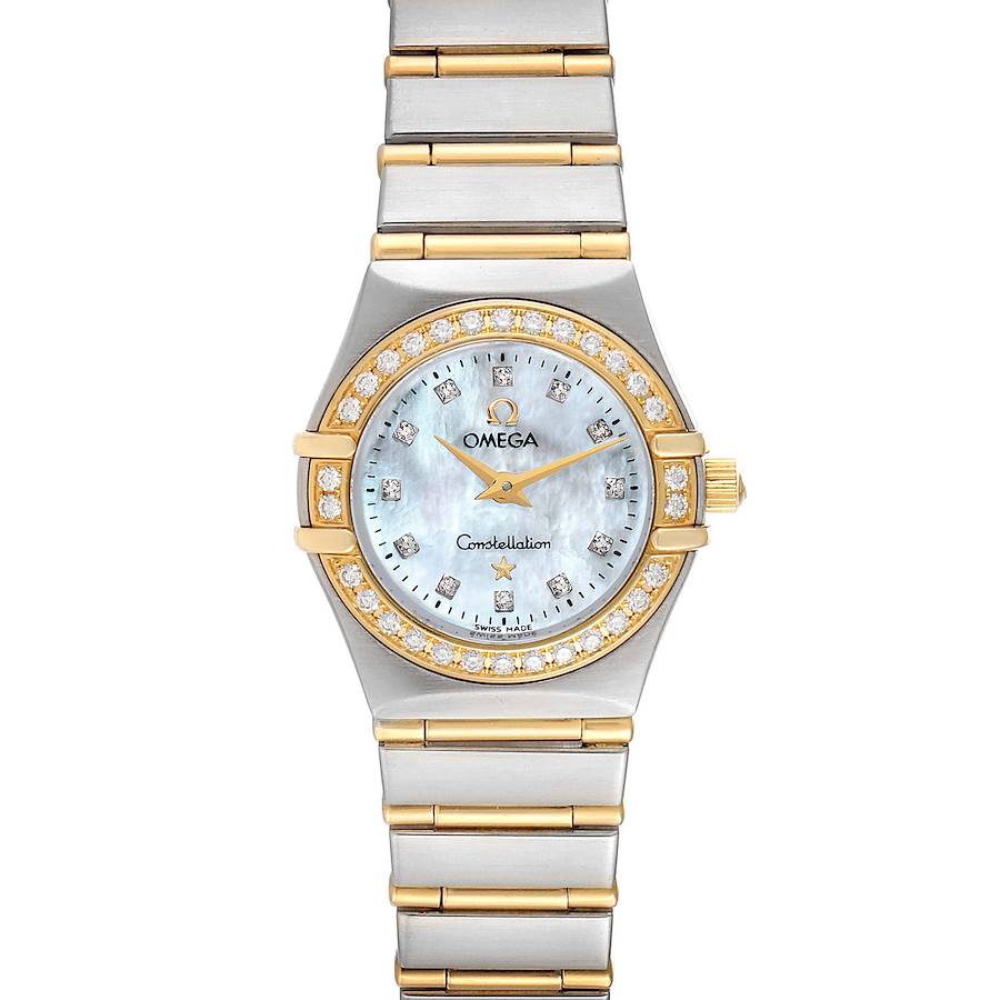 Omega Constellation 95 Mother of Pearl Diamond Watch 1267.75.00 Box Card SwissWatchExpo