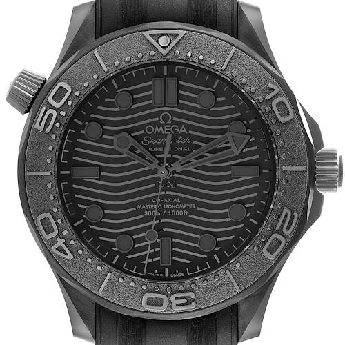 Photo of Omega Seamaster Diver Black Ceramic Mens Watch 210.92.44.20.01.003 Box Card
