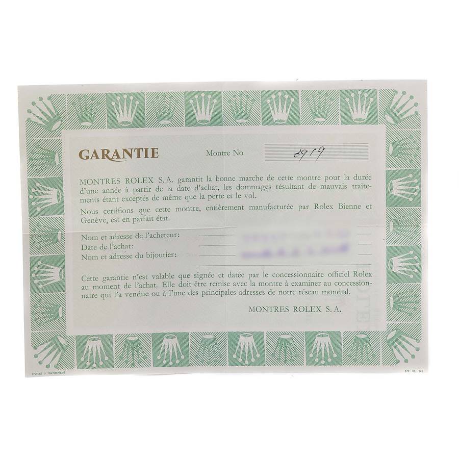 Warranty Card Buying A Rolex Without Box And Papers Rolex Date