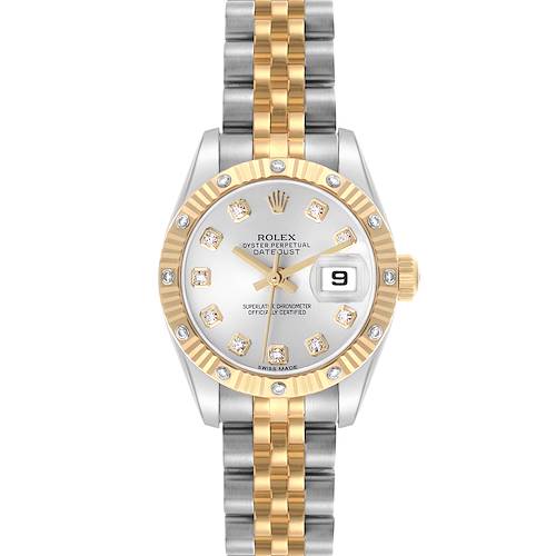 Photo of Rolex Datejust Steel Yellow Gold White Dial Diamond Ladies Watch 179313