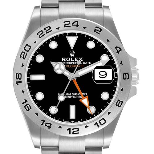 Photo of Rolex Explorer II 42 Steel Black Dial Mens Watch 226570 Box Card