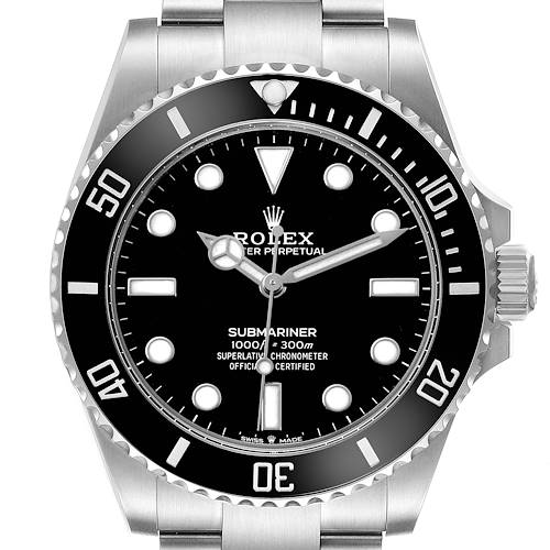 Photo of Rolex Submariner Non-Date Steel Ceramic Bezel Mens Watch 124060 Box Card