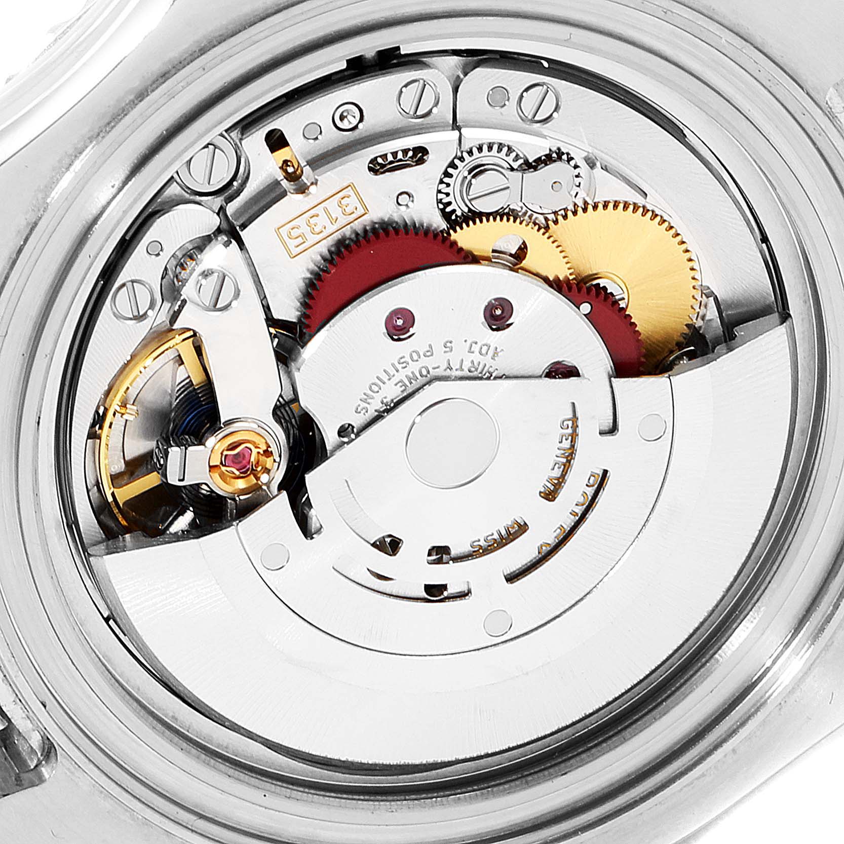 This image shows the inner mechanical movement of the Rolex Yacht-Master 116622 Men
s Stainless Steel Grey Dial 116622 Men
s Stainless Steel Grey Dial watch, captured from the back.