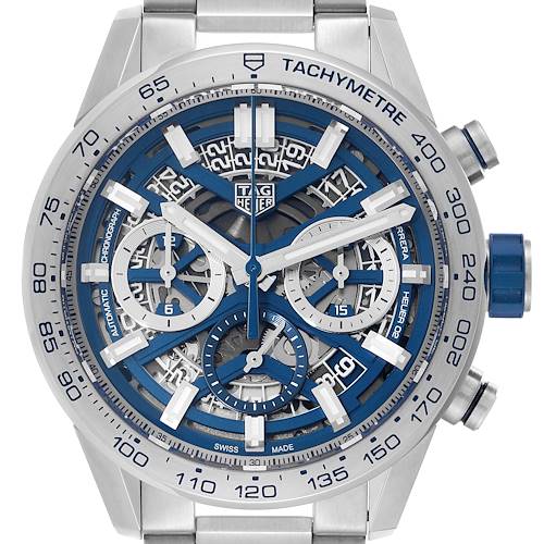 Photo of Tag Heuer Carrera Skeleton Dial Japan Limited Edition Steel Mens Watch CBG2019 Box Card