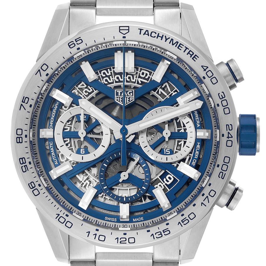 Tag Heuer Carrera Skeleton Dial Japan Limited Edition Steel Mens Watch CBG2019 Box Card SwissWatchExpo