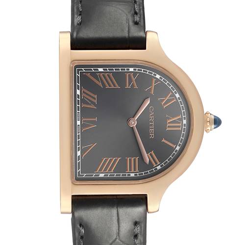 Photo of Cartier Cloche Rose Gold Grey Dial Mens Watch WGCC0003 Box Card