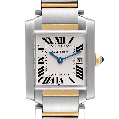 Photo of Cartier Tank Francaise Midsize Steel Yellow Gold Watch W51012Q4 Box Papers