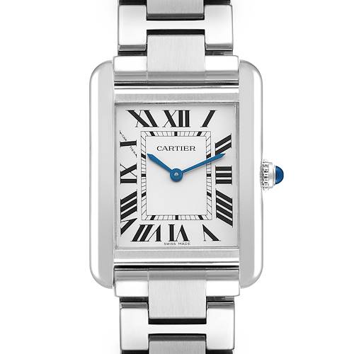 Photo of Cartier Tank Solo Small Steel Silver Dial Ladies Watch W5200013 Papers