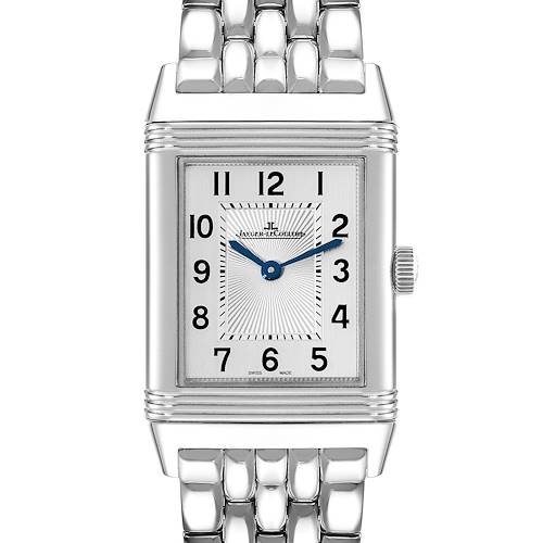 Photo of Jaeger LeCoultre Reverso Classic Silver Dial Mens Watch Q2548120 Box Card