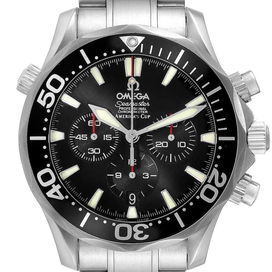 Omega Seamaster 300M Chronograph Americas Cup Steel Mens Watch 2594.50.00 SwissWatchExpo