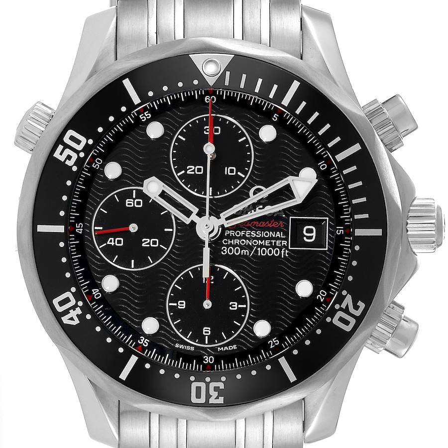 Omega Seamaster Chronograph Black Dial Steel Mens Watch 213.30.42.40.01.001 SwissWatchExpo