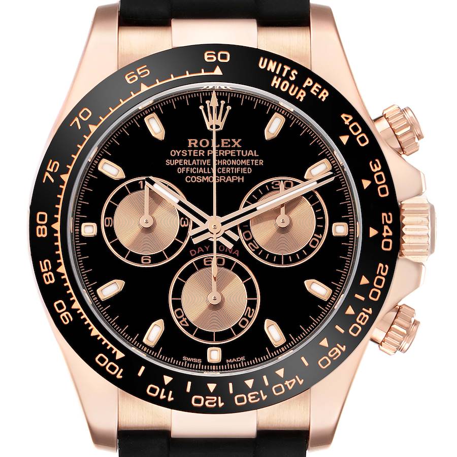 Rolex Daytona Oysterflex Rose Gold Mens Watch 116515 SwissWatchExpo