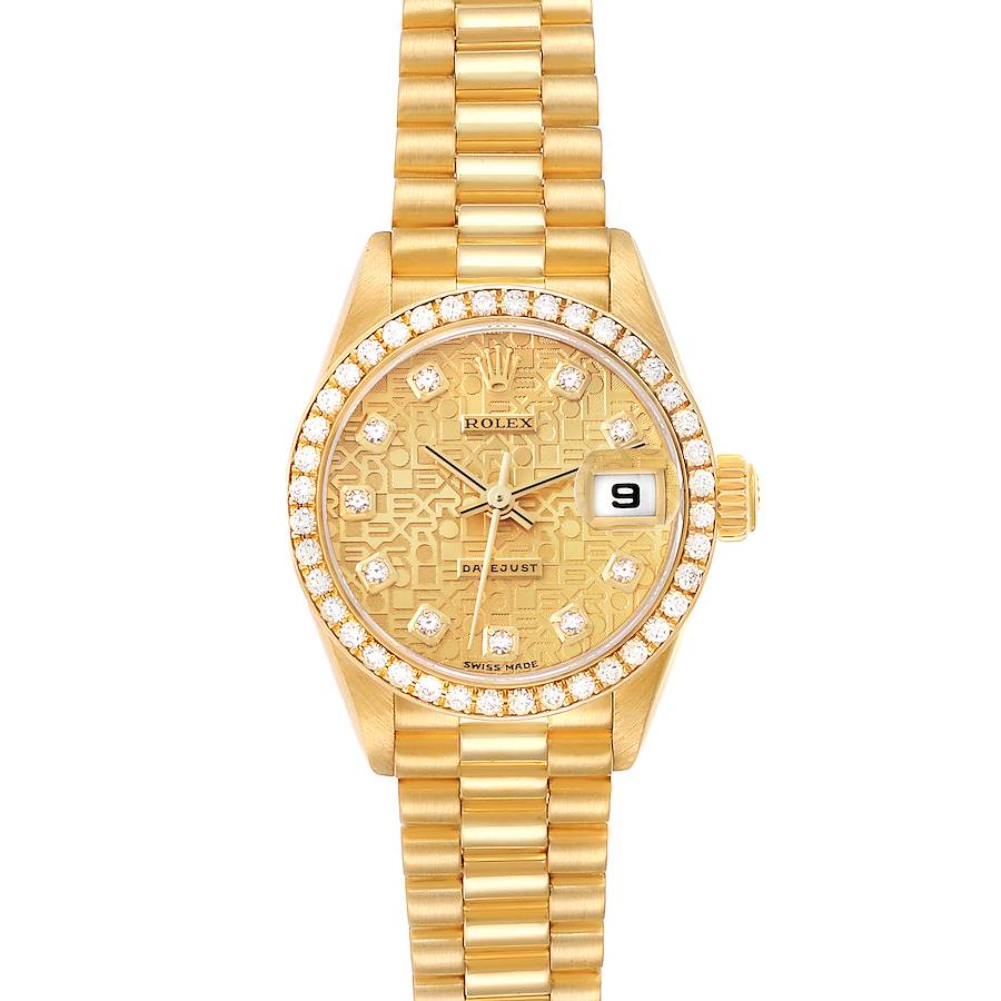 Rolex President Datejust Yellow Gold Diamond Anniversary Dial Ladies Watch 79138 SwissWatchExpo