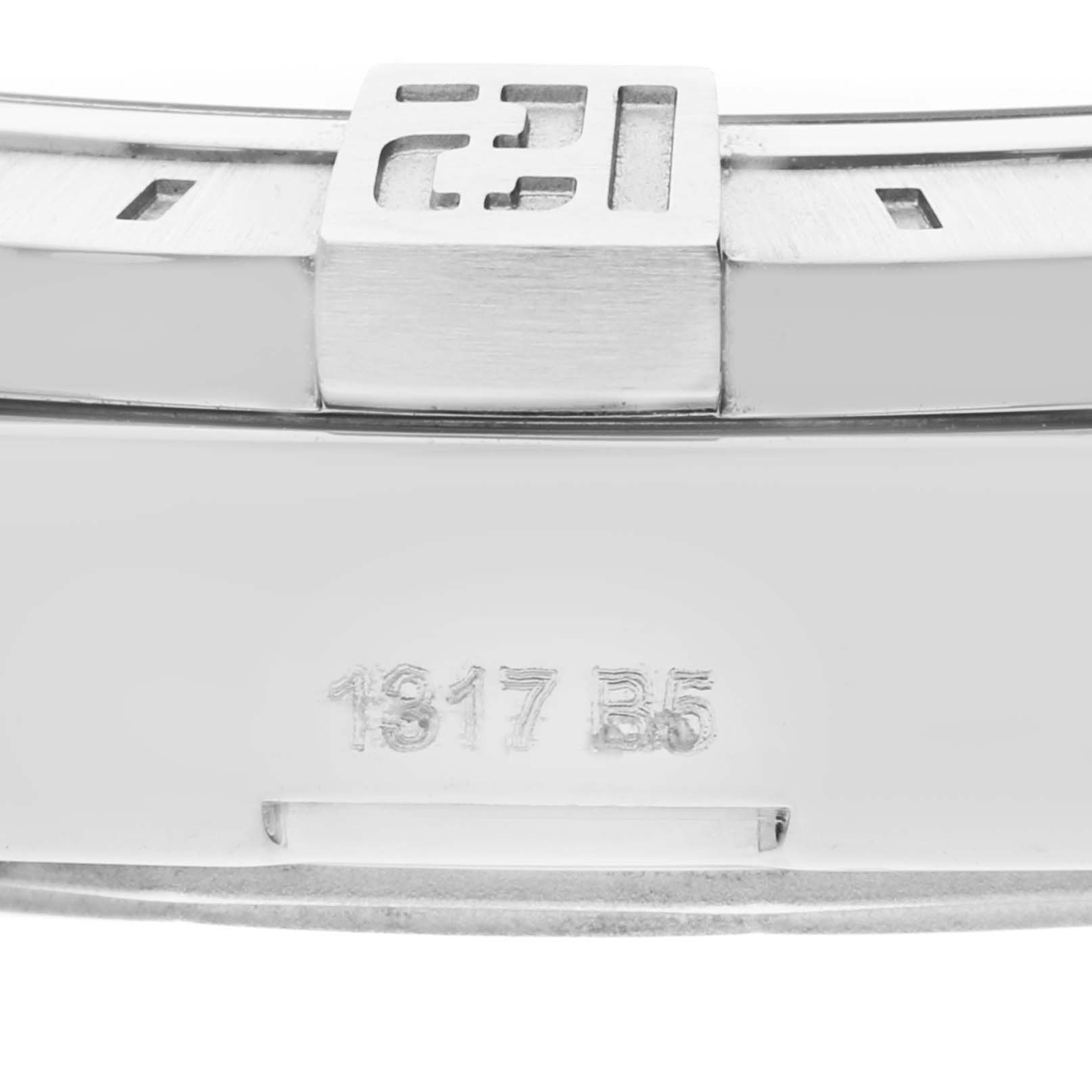 This image shows a detailed close-up of the clasp and part of the bracelet of a Breitling Avenger A3239011-C872-170A Men's Stainless Steel Mother of Pearl Dial A3239011-C872-170A Men's Stainless Steel Mother of Pearl Dial watch.