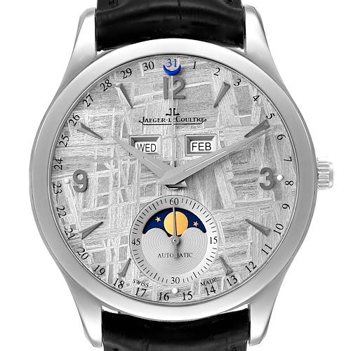 Photo of Jaeger LeCoultre Master Calendar Steel Mens Watch 176.8.12.S Q1558421 Box Papers