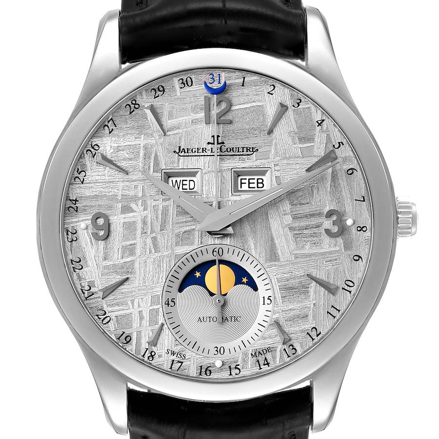 Jaeger LeCoultre Master Calendar Steel Mens Watch 176.8.12.S Q1558421 Box Papers SwissWatchExpo