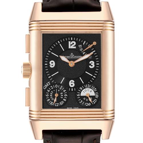 Photo of Jaeger LeCoultre Reverso Grande GMT Rose Gold Mens Watch 240.2.18 Q3022420 Papers