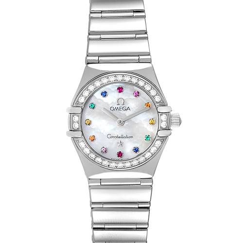 Photo of Omega Constellation Iris My Choice Steel Mother of Pearl Multi Stone Ladies Watch 1465.79.00