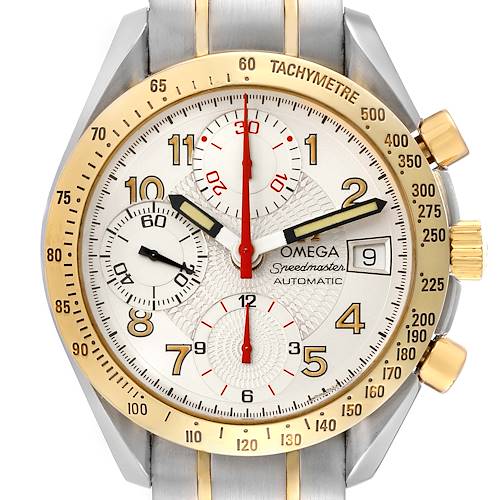 Photo of Omega Speedmaster Japanese Market Limited Edition Steel Yellow Gold Mens Watch 3313.33.00 Box Card