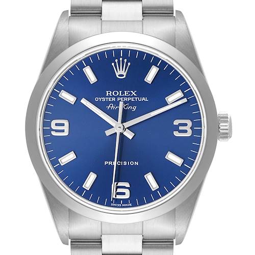 Photo of NOT FOR SALE Rolex Air King 34mm Blue Dial Smooth Bezel Steel Mens Watch 14000 PARTIAL PAYMENT