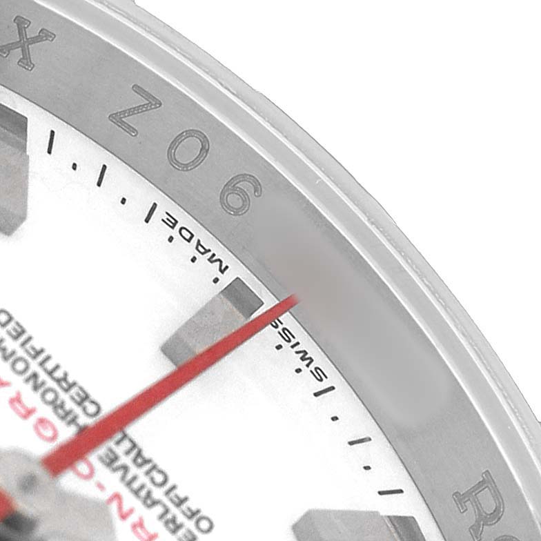 This image shows a close-up of the Rolex Turn-o-Graph 116264 Men's Stainless Steel Yellow Dial’s bezel, dial, markers, and part of the second hand.