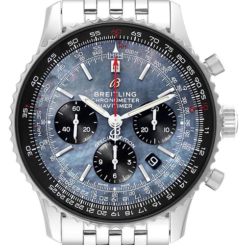 Photo of Breitling Navitimer 01 Blue Mother of Pearl Dial Steel Mens Watch AB0121