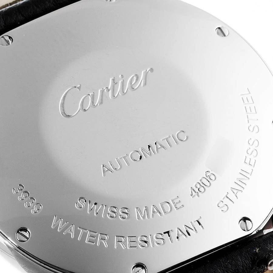 Cartier Ronde Solo Silver Dial Black Strap Automatic Watch WSRN0021 Box ...