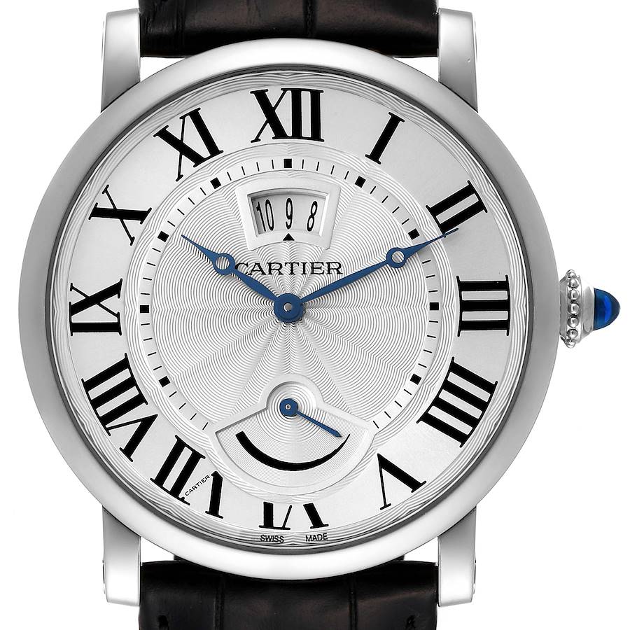 Cartier Rotonde Power Reserve Stainless Steel Mens Watch W1556369 SwissWatchExpo