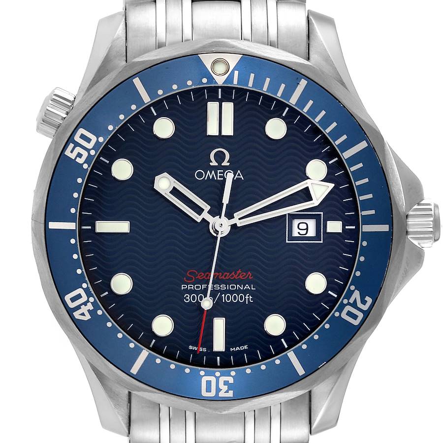 Omega Seamaster Bond 300M Blue Dial Steel Mens Watch 2221.80.00 SwissWatchExpo