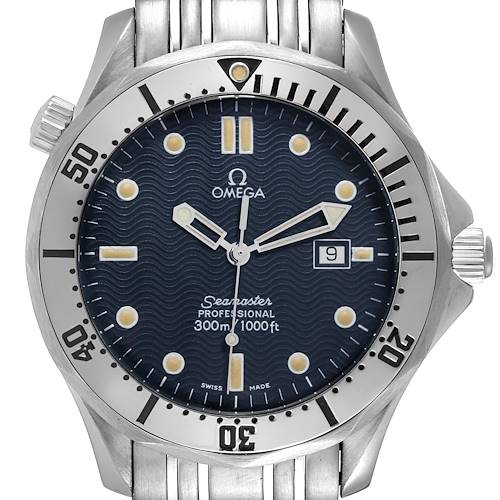 Photo of Omega Seamaster Diver 300m 41mm Blue Wave Dial Steel Mens Watch 2542.80.00