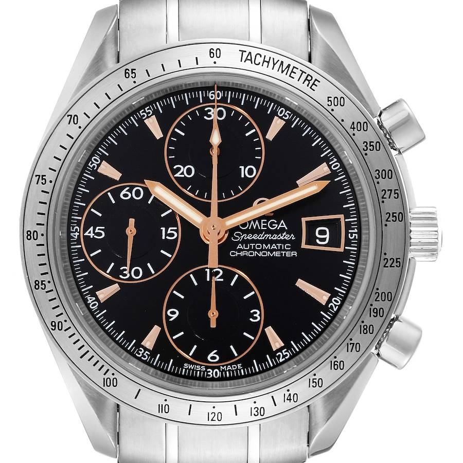 Omega Speedmaster Date Special Edition Steel Mens Watch 3211.50.00 Box Card SwissWatchExpo
