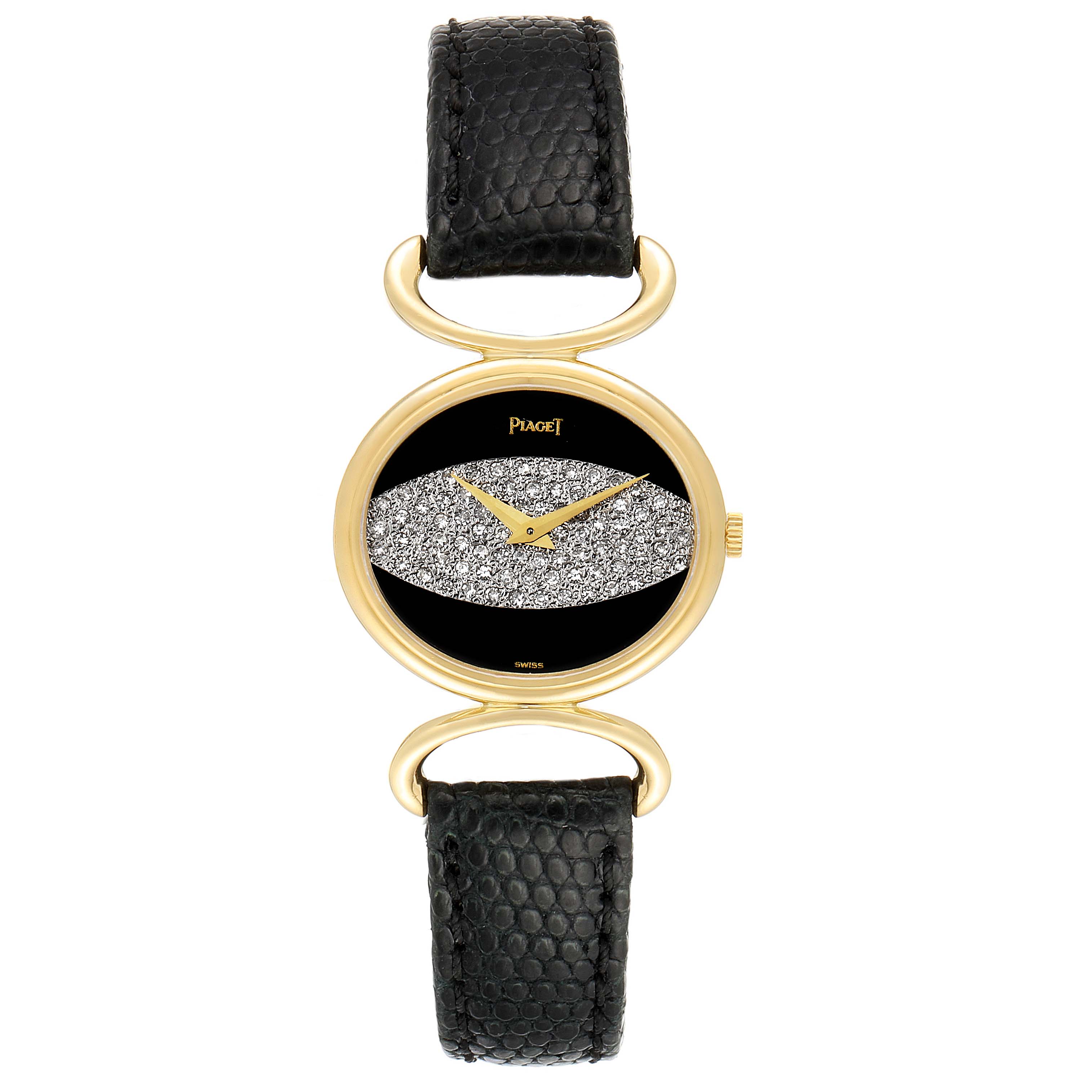 【非売品】Piaget ゴールドミラー 付属品あり Ladies Piaget Tiger Eye Dial 18k Yellow Gold Diamond Bezel