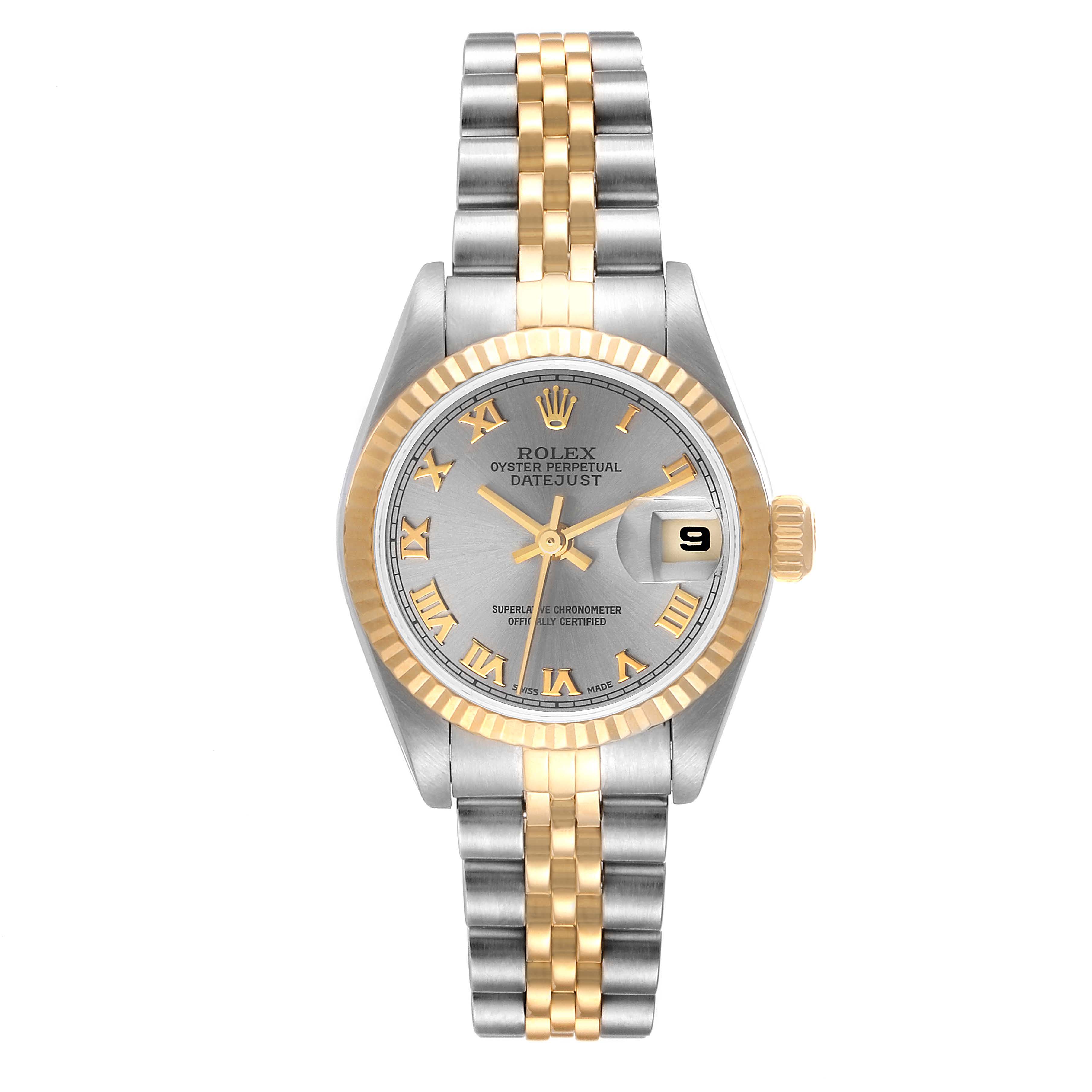 ROLEX LADIES DATEJUST 79173 MOTHER OF PEARL 18K GOLD SS