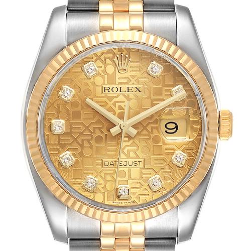 Photo of NOT FOR SALE Rolex Datejust 36 Steel Yellow Gold Diamond Mens Watch 116233 PARTIAL PAYMENT