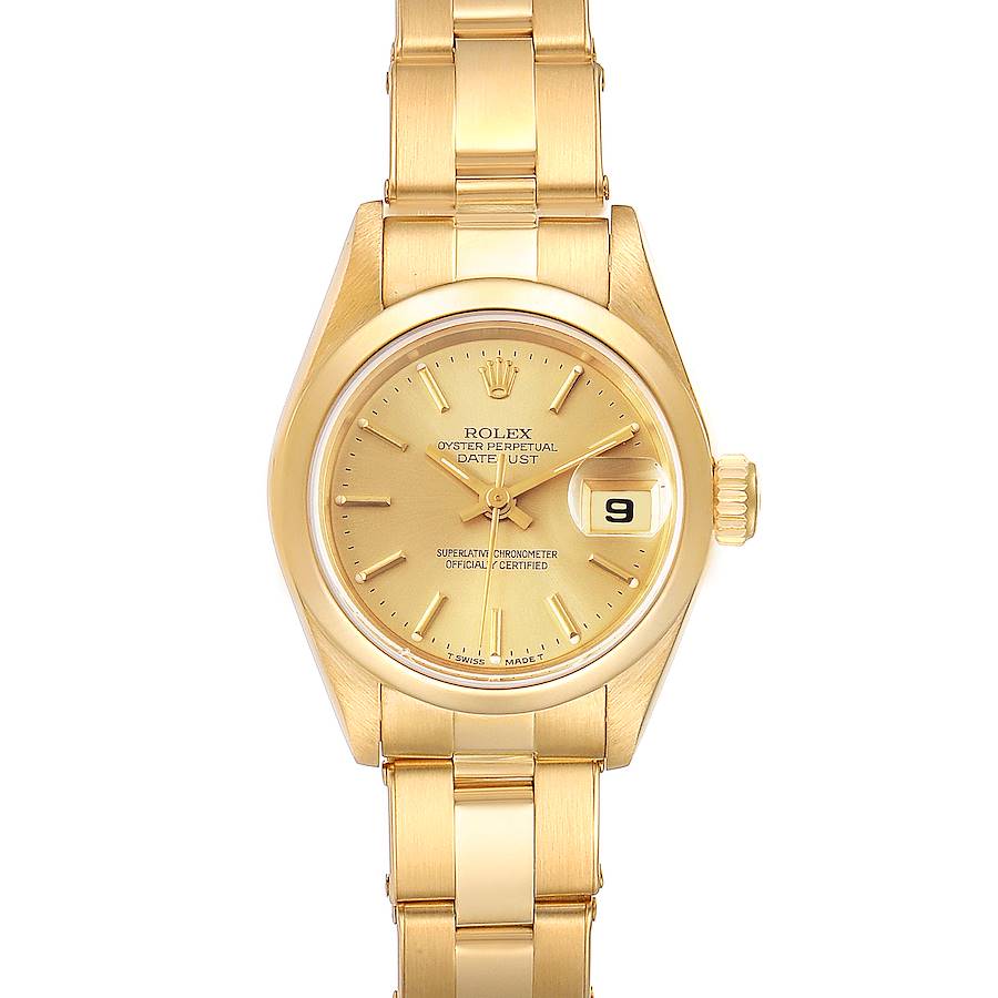 Rolex President Datejust 18k Yellow Gold Ladies Watch 69168 SwissWatchExpo