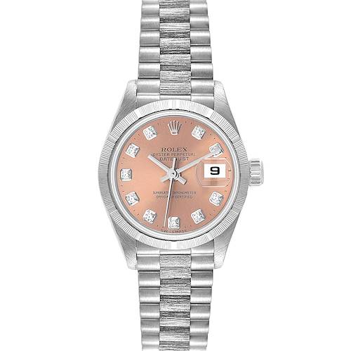 Photo of Rolex President Datejust White Gold Diamond Dial Ladies Watch 79279 Box Papers