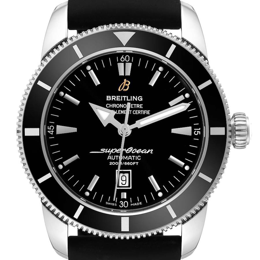 Breitling Superocean Heritage Black Dial Steel Mens Watch A17320 Box Card SwissWatchExpo