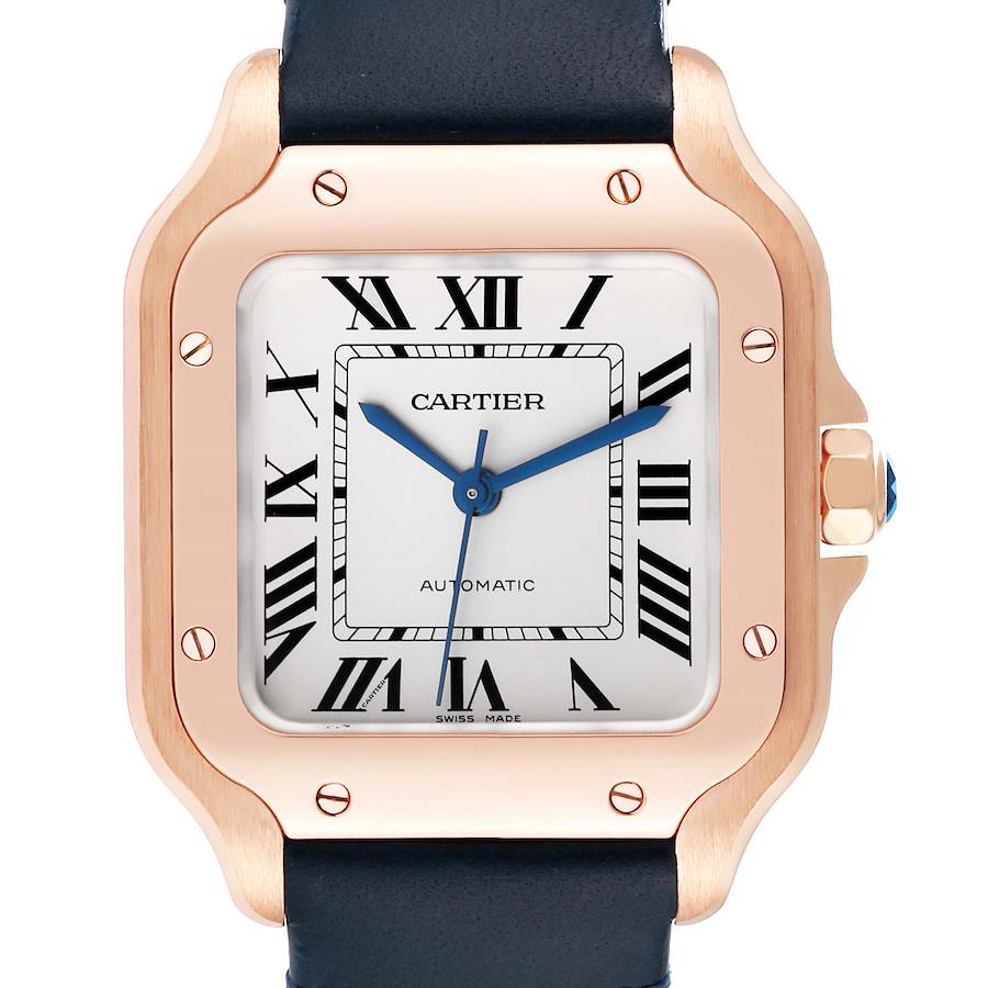 Cartier Santos Rose Gold Automatic Ladies Watch WGSA0028 Card SwissWatchExpo
