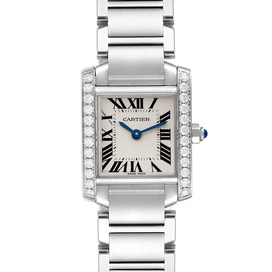 Cartier Tank Francaise Diamond Steel  Ladies Watch W4TA0008 Box Papers SwissWatchExpo