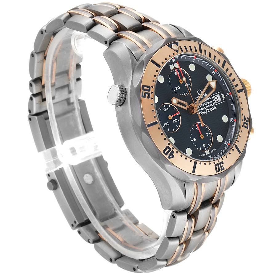 Omega Seamaster Titanium Rose Gold Chronograph Mens Watch 2296.80