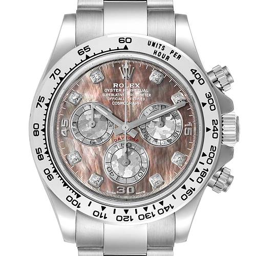 Photo of NOT FOR SALE Rolex Cosmograph Daytona 18K White Gold MOP Diamond Mens Watch 116509 Unworn Partial Payment