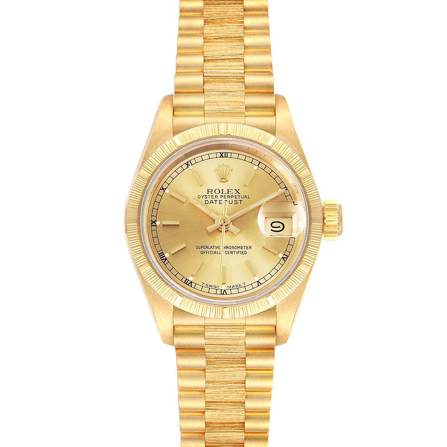 Rolex President Datejust 18K Yellow Gold Ladies Watch 69278 Box Papers SwissWatchExpo